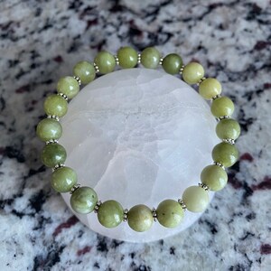 Lucky Jade Beaded Bracelet | good fortune | abundance | prosperity | Natural Stone