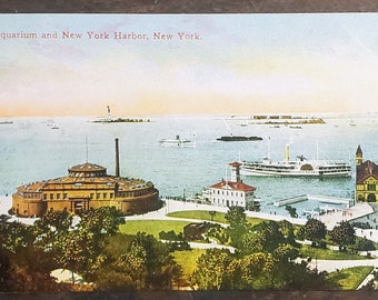 Vintage Aquarium And New York Harbor,c1910 Success Postcard #1000 UNPOSTED