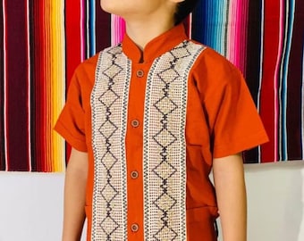 Traditional Guayabera for Boys/Mexican Guayabera/Button-Up Shirt/Baby Guayabera/Cinco de Mayo/Boys' Guayabera Size 4T/Boys' Guayabera