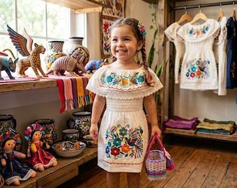 Mexican dresses for girls 2T/Mexican Embroidered girl dress/Cinco de Mayo/Mexican party dress/Toddler Mexican dress/Handmade