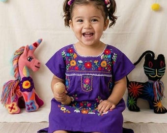 Mexican dresses for girls/Mexican Embroidered girl dress/Cinco de Mayo/Mexican party dress/Toddler Mexican dress/Size 6 to 12 months