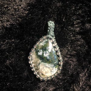 Moss Agate Cabochon! Beautiful forest green “moss”!