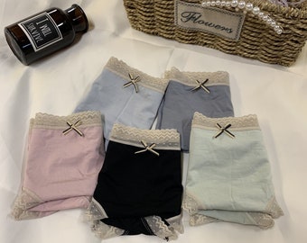 Organic Modal Lace Panties, Super Soft Bikini Briefs - 5 Pack