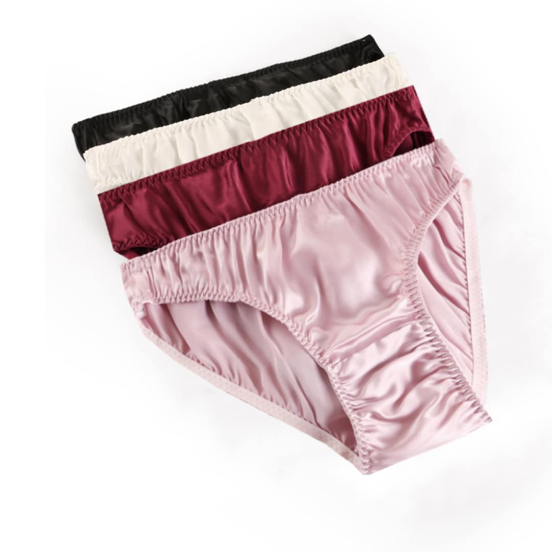 100 22 Momme Mulberry Silk Hipster Panties for Women Made in USA, Real