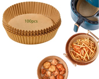Air Fryer Parchment Paper Liners, 100pcs Non-Stick Baking Sheets