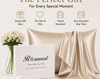 25 Momme Silk Pillowcase, 100% Grade 6A Mulberry Silk, Cooling Luxury Pillow Cover with Hidden Zipper for Hair and Skin, USA