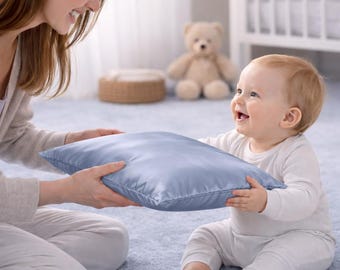Kleine Bio-Seidenkissenbezüge mit Reißverschluss, 10 "x 13" Mini-Kissenbezüge für Babykissen, hypoallergene Kissenbezüge für Kleinkindjungen und Mädchen