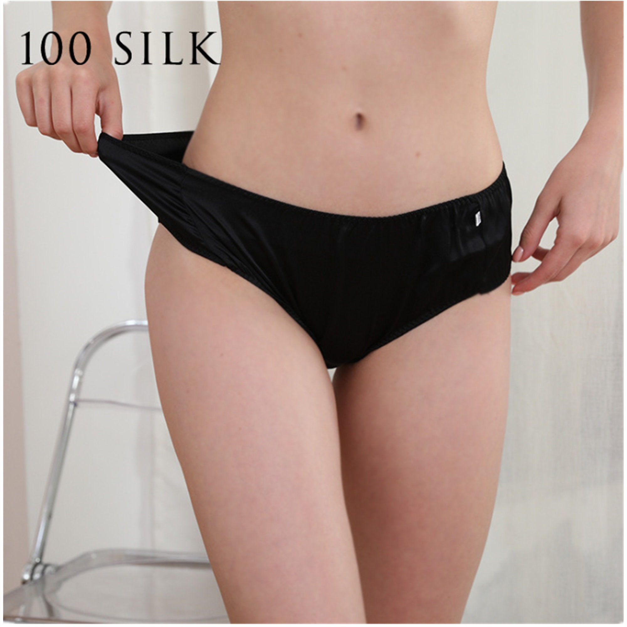 FEELITS 100% Royal Mulberry Silk. Extreme Comfort Silk Knitted Bikini Underwear  For Women