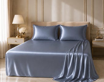 22 Momme Mulberry Silk Flat Sheet, Organic Silk Bedding, Made in USA