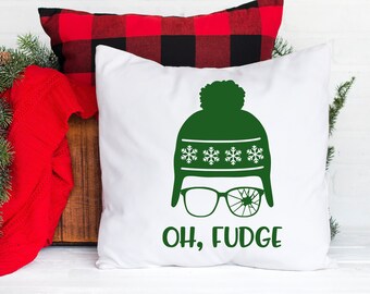 A Christmas Story Pillow Case | Oh Fudge | Holiday Gift | Funny Gift | Christmas Decorations | Holiday Decoration |