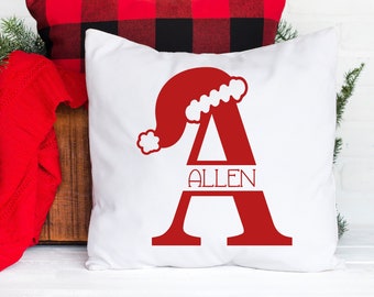 Custom Monogram Christmas Pillowcase | Holiday Decoration | Christmas Decor | Christmas Gift | Gifts for Couples | Gifts for Them