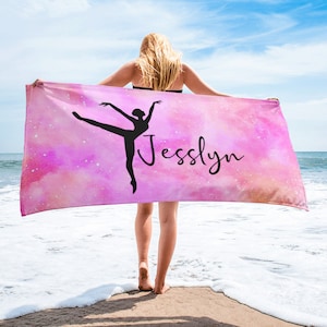 Personalized Dancer Beach Towel