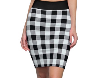 black and white checkered skirt quilt