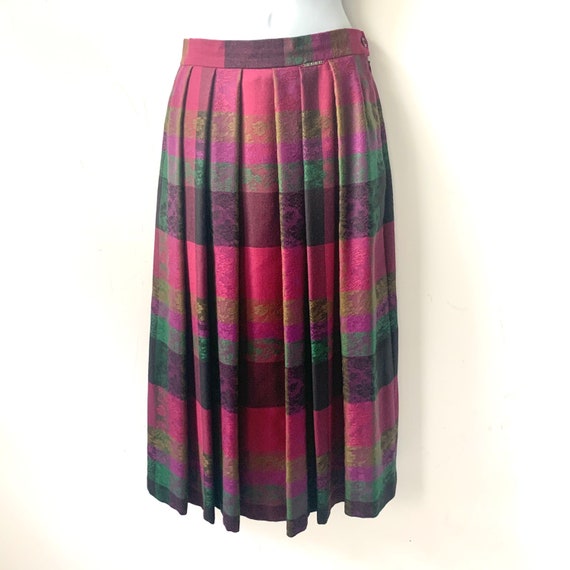 Vintage Geiger Australia 80’s Rainbow Plaid Pleate