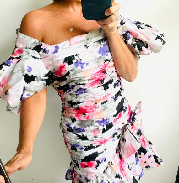 Vintage 1980’s Victor Costa Floral Retro Prom Part
