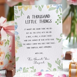 Carta y poema para el Día de la Madre: Tarjeta de felicitación editable, cartas imprimibles para mamá / Hallazgos para el Día de la Madre