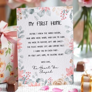 Plantilla de carta y poema personalizado para el Día de la Madre: cartas digitales editables e imprimibles para mamá / Hallazgos para el Día de la Madre