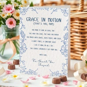 Modern Mothers Day Letter And Poem Card Template Editable in Canva, Printable DIY Mom Letters & Greetings | Mothers Day Finds