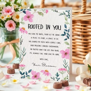 Customizable Mothers Day Letter & Poem Greeting Card Template in Canva, Printable DIY Mom Letters | Mothers Day Finds
