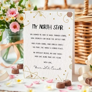 Plantilla digital editable de carta y poema para el Día de la Madre, tarjeta de felicitación imprimible para mamá / Hallazgos para el Día de la Madre