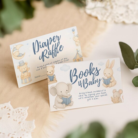 Circus Baby Shower Diaper Raffle Bundle for Boy, Carnival Theme