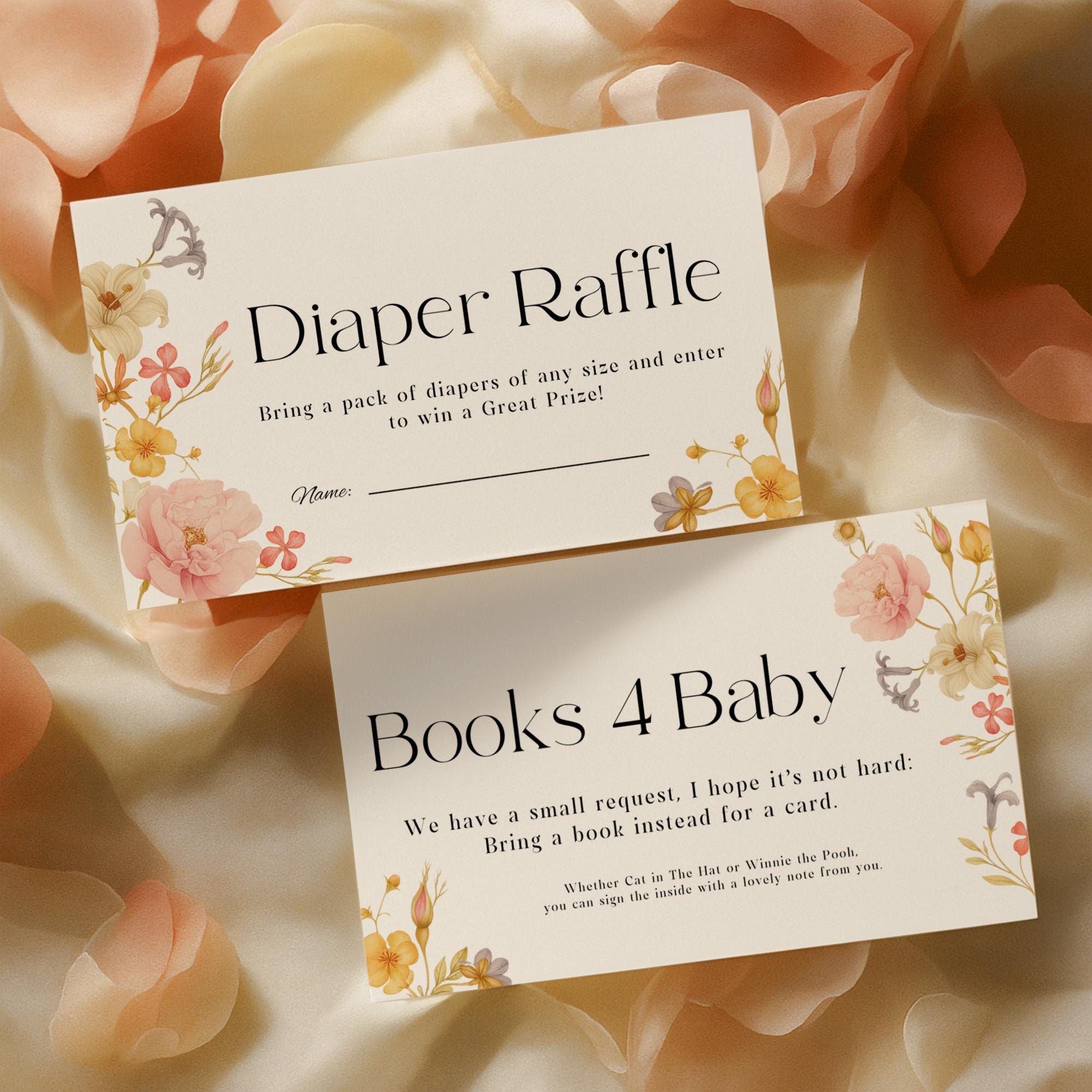 Boho Baby in Bloom Baby Shower Diaper Raffle Tickets, Fall Wildflower ...