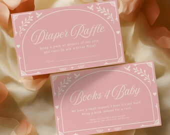 Cartes de tombola roses de couches pour baby shower, style Cielito Lindo Talavera pour la célébration d'une petite fille, téléchargement modifiable