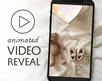 Gender Announcement Video for Boy – Baby In Bloom Wildflower Stop Motion Digital Download | BB01