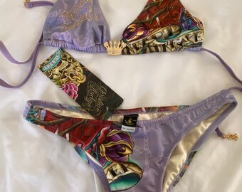 Y2K Ed Hardy Bikini Two Piece Swimsuit 