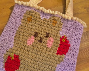 Crochet Teddy Bear Tote!