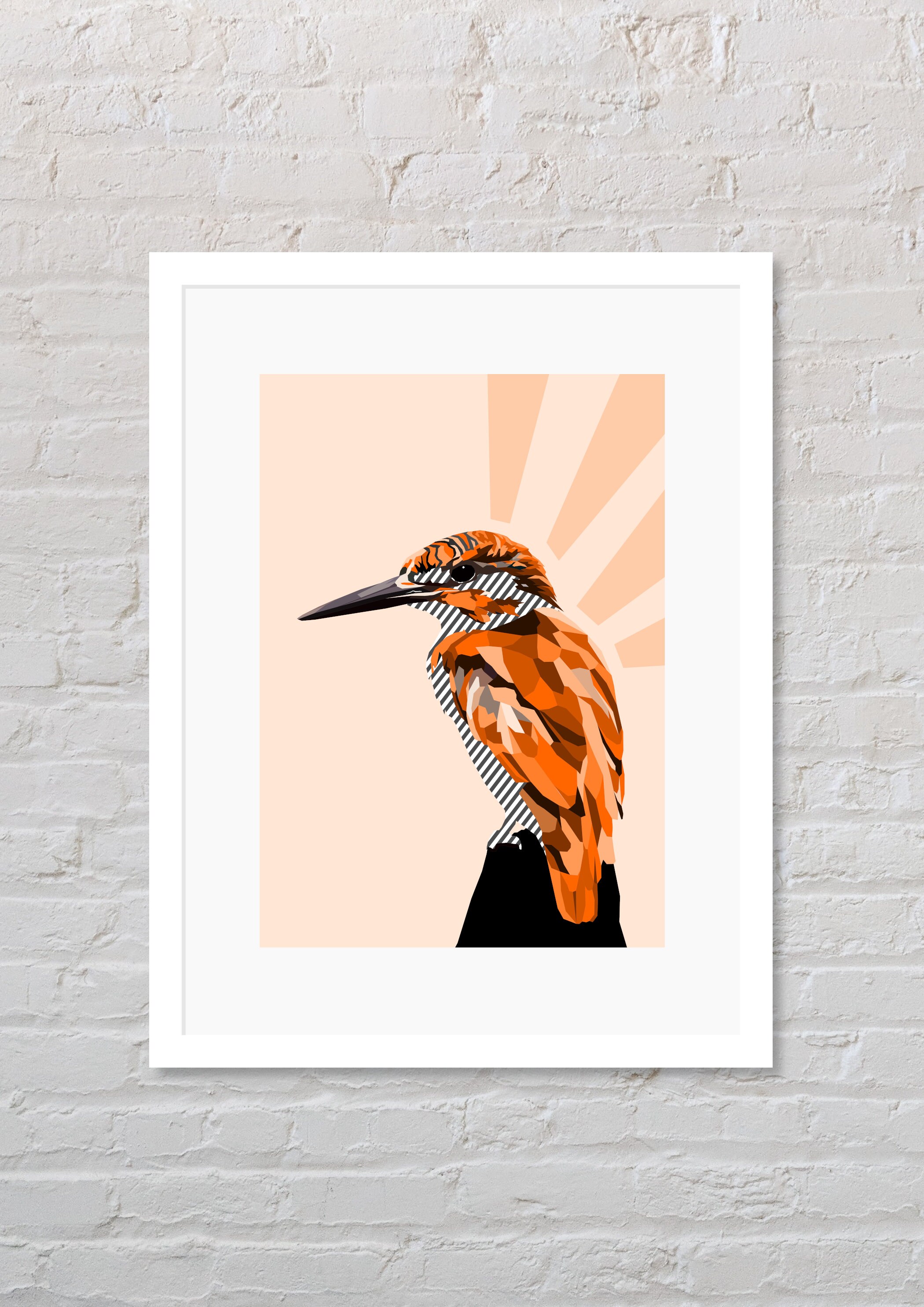 Kingfisher Wall Art Print Etsy
