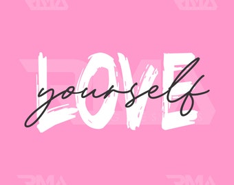 Download Love Yourself Svg Etsy PSD Mockup Templates