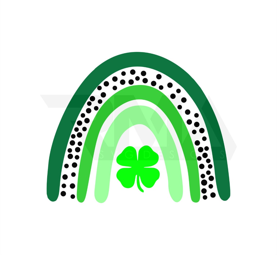 Cute St Patricks Day Svg Irish Rainbow Svg Shamrock Svg | Etsy