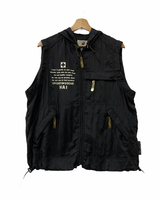◎80s hai sporting gear fishing vest Vintage Hai Sporting Gear Hooded Nylon Vest - Etsy
