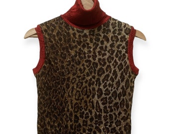 Dolce and Gabbana Glitter Turtleneck Knit Top