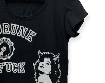 Hysteric Glamour Too Drunk to F@#* Short Sleeve T Shirt - Etsy