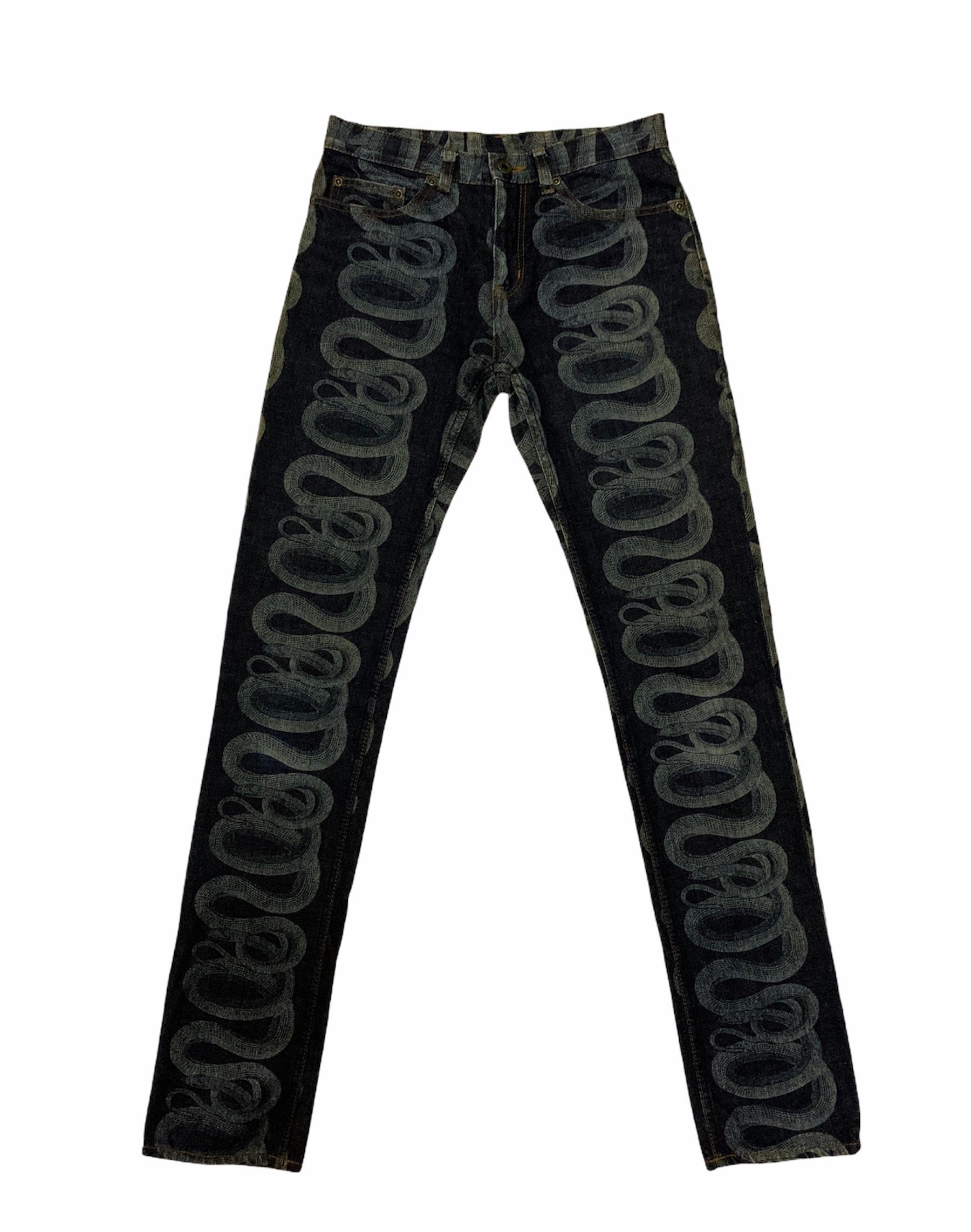 Hysteric Glamour Snake Print Denim - Etsy Canada