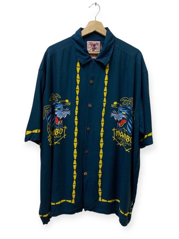 【希少！】90s y2k MAMBO LOUD SHIRTS アロハシャツ 半袖 Mambo Loud Shirt 'tropicana Lounge' Artwork by Jim Mitchell (L) - Etsy