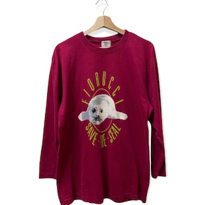 Vintage Fiorucci ‘Save The Seals’ Long Sleeve Shirt
