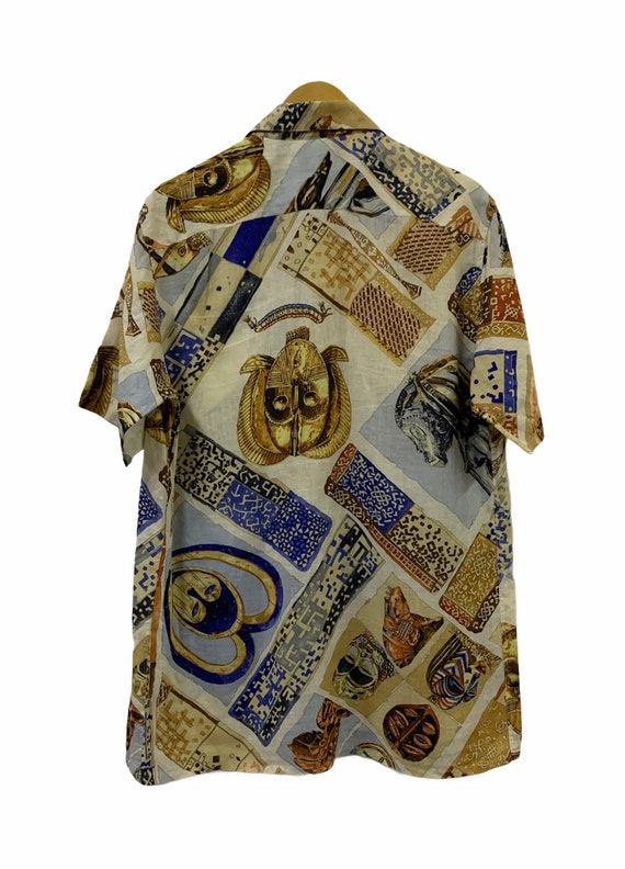 Vintage Hermes Printed Linen Shirt - Etsy