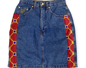 Fendi ヴィンテージ 90s Roma Amor ライトブルー デニムスカート