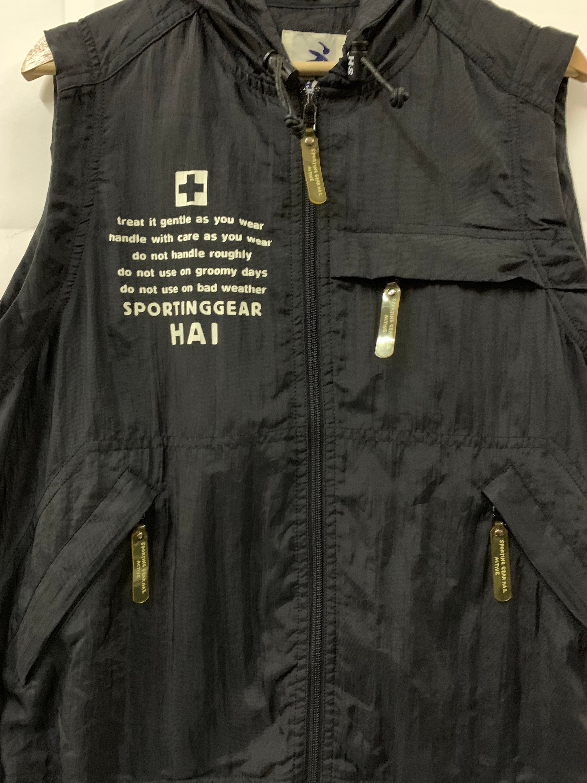 Vintage Hai Sporting Gear Hooded Nylon Vest - Etsy