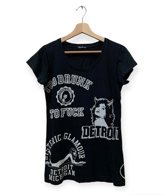 Hysteric Glamour Too Drunk to F@#* Short Sleeve T Shirt - Etsy
