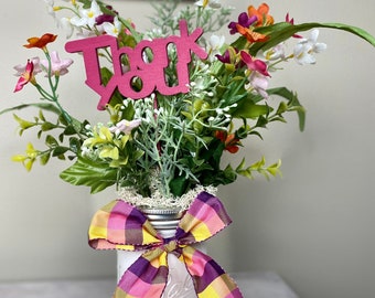 Thank You Mason Jar Bouquet - Gratitude Blooms