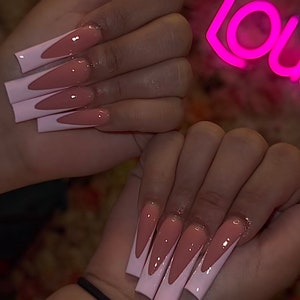 Valentine’s Day press on nails XXL pink