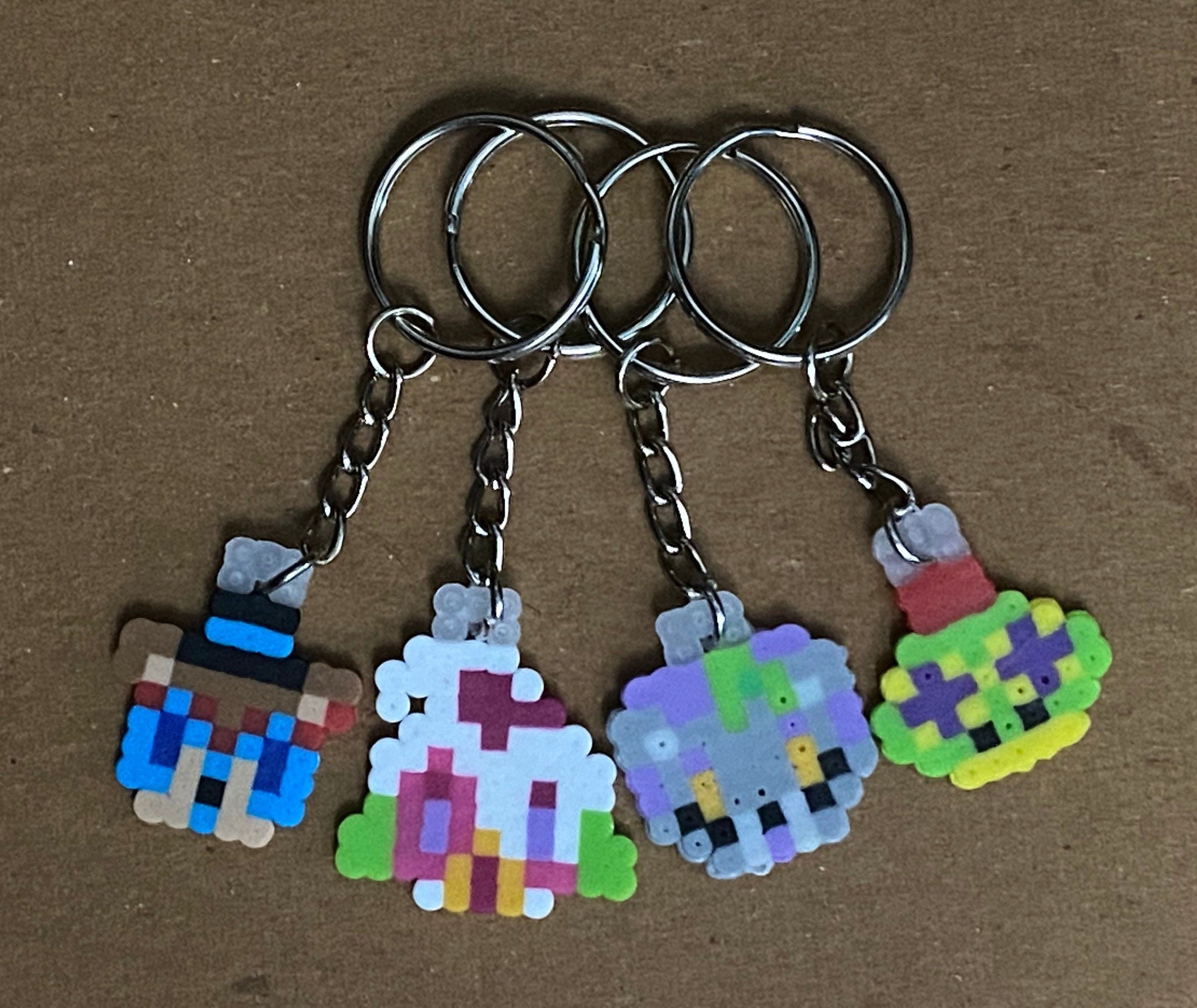 FNaF Glamrock Bonnie Keychain Perler (Security Breach Ruin DLC, Five Nights)