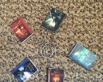 Percy Jackson and the Olympians Heroes of Olympus Book Keychains