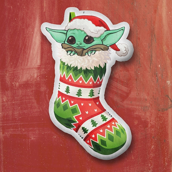 Bebe Yoda Christmas Sock Pillow Case Couverture Doreiller Etsy Bebe Yoda Christmas Sock Pillow Case Couverture Doreiller Etsy