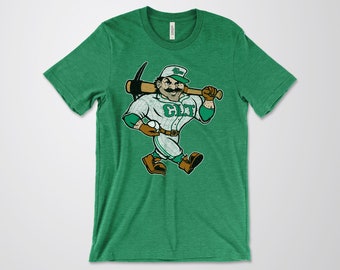 Charlotte 49ers Baseball Big Norm Distressed Graphic Tee / Arte Original / Mascota- Camiseta Unisex de Algodón
