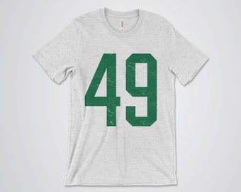 Camiseta Charlotte Number 49 / Camiseta gráfica / Portón trasero vintage / Camiseta unisex de algodón
